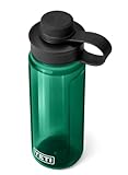 YETI Yonder Wasserflasche mit auslaufsicherem Verschluss, leicht, Clip-on Carry, BPA-frei recyceltem Kunststoff-Flasche für Wandern, Fitnessstudio, Spülmaschinenfest, Black Forest Green, 25oz (750ml)