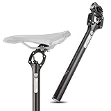 GEWAGE Gefederte Sattelstütze – Parallelogramm Federsattelstütze aus Aluminium, Einstellbare Federung, Kompatibel mit 27.2/30.9/31.6 mm, 350mm Länge – Ideal für MTB, Trekking (Φ27.2mm)