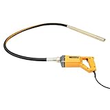 Betonrüttler 1300W Rüttelflasche, 220V 4300 U/min Flaschenrüttler mit 2m Schlauch Elektrische Beton Rüttler Betonverdichter für Baustellen, Tunneln, Straßen, Haus, Brücken