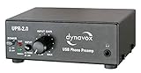 Dynavox Phono-Vorverstärker UPR-2.0, für Plattenspieler mit MM-Abtastsystemen, USB-Ausgang zum Digitalisieren von Vinyl-Platten, schwarz