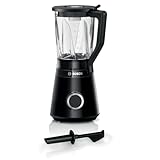 Bosch VitaPower Serie 4 Standmixer, 1200 W, Schwarz, ThermoSafe-Glas, 1,5 l, zwei Geschwindigkeiten + Pulsfunktion – MMB6172B