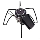 Yarryuter Tragbarer Spider-Kassettenofen mit Faltbarer Feuerkraft, Zünder für Outdoor-Camping, Wandern, Picknick-Survival-Kochgeschirr A