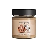 foodspring - Crunchy Protein Cream 6x200g - Proteincreme mit Kokosflocken und Haselnuss- Proteinaufstrich mit 85% weniger Zucker, 8x mehr Protein & ohne Palmöl - Ideal als Aufstrich oder Topping