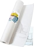 Tritart Transparentpapier Rolle 40cm x 50m 50g/m | Skizzenpapier Rolle | Schnittmusterpapier Rolle | Architektenpapier Rolle | Pergamentpapier Rolle | Pauspapier für Schnittmuster, Tracing Paper