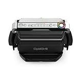 Tefal OptiGrill & Bake Kontaktgrill mit Backschale, 6 Programme, Garstufenanzeige, Abnehmbare Platten, Elektrogrill, Edelstahl, GC714D10, Silber