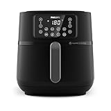 Philips Airfryer 5000 Connected Series – 16 Arten der Zubereitung, 7,2 l Fassungsvermögen, Rapid Air Technologie für gesunde Mahlzeiten, energiesparend, leicht zu reinigen (HD9285/90)