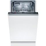 Bosch SPV2IKX10E Serie 2 Smarter Geschirrspüler vollintegriert, 45 cm breit, Besteckkorb, Extra Trocknen auf Knopfdruck, InfoLight roter Lichtpunkt am Boden, AquaStop Schutz gegen Wasserschäden, Weiß