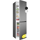 Bomann Kühlschrank mit Gefrierfach | Energieklasse D | 181cm | No Frost | leise 39 dB | Kühl Gefrierkombination No-Frost | 4 Ablagen & 3 Schubladen | 247L Kühlgefrierkombi | KG 7360 inox