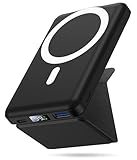 Yiisonger für Magsafe Powerbank 10000mAh, Wireless Magnetische Powerbank Schnelles Laden mit LED-Display und USB-C Ladekabel Externe Akkupack für iPhone 16/15/14/13/12 Pro/Plus/Pro MAX（Schwarz）
