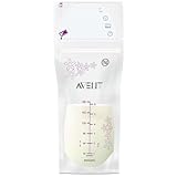 Philips Avent Muttermilchbeutel 180ml zum Aufbewahren & Einfrieren von Muttermilch, SCF603/25, vorsterilisiert, 25 Stück, weiß, 25 Stück (1er Pack)