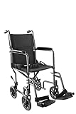 PEPE - Rollstuhl Faltbar Leicht Schmal (Schmaler Sitz 38 cm), Faltbarer Transportrollstuhl, Indoor Rollstuhl für Ältere Menschen, Stahl Rollstühle für die Wohnung, Transit Rollstuhl mit Fußstütze