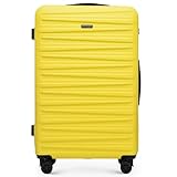 WITTCHEN Skyspeed Line Reisegepäck Großer Koffer Hartschalenkoffer ABS Groß Rollkoffer Trolley Check-In Gepäck Kombinationsschloss Teleskopgriff 4 Rollen Gelb