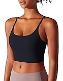 JTSONN Sport BH Damen Atmungsaktiver Sport Bra mit Mittlere Unterstützung Sportbh mit Feste Brustpads Sportunterwäsche für Damen Fitness Yoga Training Kein Stahlring