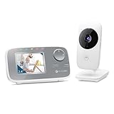 Motorola Nursery VM482 - Babyphone mit Kamera - 2.4 Zoll Farbdisplay - Infrarot Nachtsicht - Digitaler Zoom - Temperatur - Weiß