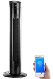 Sichler Haushaltsgeräte Elesion-Ventilator: Turmventilator, Ionisator, WLAN & App, Siri, Alexa & Google Assistant (Turm-Lüfter-Ventilator, Google-Home, Allergie)