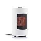InnovaGoods - Keramikheizung mit Selbstschwenkfunktion, Energieeffizient durch PTC-Technologie, 2 Leistungsstufen 600W/1200W, Überhitzungs- und Kippschutz, Tragbar, Weiß, Kunststoff