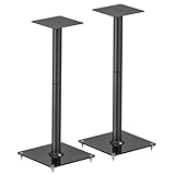 my wall 2er Set Lautsprecherständer - HS35L, Boxenständer belastbar bis 25 kg, Mit Anti-Vibrationsmatte, Lautsprecher Standfuß, wechselbare Füße, sicherer Stand und unverfälschter Sound