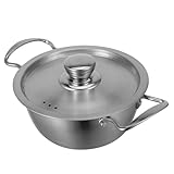 TOPPERFUN Ramen Topf mit Deckel Nudeltopf mit Griffen für Suppe Eintöpfe und Schnelle Zubereitung Gasherd oder Induktionskochfeld