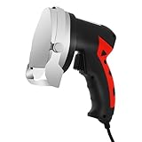 TONFEION Elektrisches Schneider 80W Edelstahl Dönermesser mit 1-8mm Dickeneinstellung, 60kg/h Leistung und Sicherheitsklinge für Shawarma, Döner, Restaurants