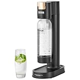 VEVOR Sprudelwassergerät, Soda-Maschine, Sprudelwasser-Starter-Set mit BPA-freier 1-Liter-PET-Flasche, Kompatibel mit Einschraubbaren 60-Liter-CO2-Flaschen (CO2-Frei in der Flasche)