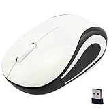 KeautFair Mini Maus Kabellos Tragbar für Geschäftsreisen Kleine Maus Leise Ergonomische 2.4G 1000DPI für Kinder Kleine Hände für Windows/iOS/Android Laptop/PC (Weiß)