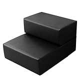 YCCYHQ Rampe Hund für Kleine, Hunderampe für die Couch mit Maschinenwaschbarem, Rutschfestem Reißverschluss, Hochelastischem Schwamm Innen(Black,50x60 cm/19.7x23.6 in)