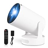 Mini Projektor 4K Mini Beamer 2.4/5G BT 5.4 Tragbarer Beamer Android 11 1080P Full HD unterstützt für Telefon PC Lap Stick HDMI Heimkino Externer Lautsprecher