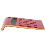 Tragbarer 10 -stelliger Taschenrechner Ultra Thin Solar -Leistungsrechner für Busin -LCD -Anzeige Black Calculator Solar Calculator (Rot)