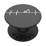 Baubagger Heartbeat EKG Pulse PopSockets mit austauschbarem PopGrip