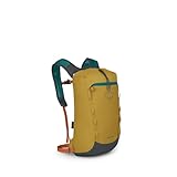 Osprey Daylite Cinch Pack – Schlichter, robuster, vielseitiger Tagesrucksack mit Zugband-Verschluss - Tumbleweed Yellow/Tunnel Vision O/S