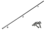 Edelstahl Handlauf, Magtctyae Handlauf Edelstahl Aussen Treppengeländer Geländer innen außen Wandhandlauf Wand Treppe, Länge:300 cm