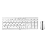 CHERRY STREAM DESKTOP, Kabelloses Tastatur- und Maus-Set, Deutsches Layout (QWERTZ), 2,4 GHz Funk, Leiser Tastenanschlag, Batteriebetrieben, Weiß-Grau