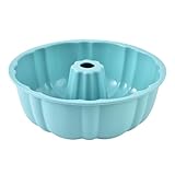 Gugelhupfform Silikon Blau, Ø 25 cm Silikon Kuchenform Antihaft, Gugelhupf Backform Silikon, Silikon Gugelhupfform Groß Wiederverwendbare, für Diy Backen, Kuchen, Götterspeise, Gelatine, Brot