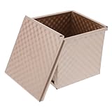 Alipis Toastform Kuchenformen mit Deckel Minipfannen mit Deckel Korbwaren Brotdose Brotbackform Mini-Kastenformen mit Deckel Sandwichform Aluminiumlegierung Golden