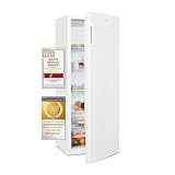 Exquisit Kühlschrank ohne Gefrierfach, Großer Kühlschrank, 5 Ablagen, 242 Liter, Vollraumkühlschrank 143 cm hoch, KS5320-V-H-040E weiss