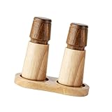 Holz Salz und Gewürze Streuer Einstellbarer Mahlmechanismus Manuelle Pfeffermühle Set Mühle Holz