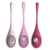 Roluck Liebeskugeln für die Frau, Silikon Anal Plug Vaginal Dilator Anal Training Kit, Kegel Balls 3er Set Liebeskugeln für die frau beckenboden Sexspielzeug für Prostata Massage Anal Dilator
