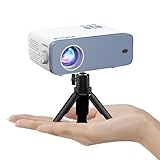 Mini Beamer, VOPLLS 16000L Full HD 1080P Unterstützt, Tragbar Video Projektor mit 50% Zoom, Heimkino Beamer für Handy Phone, Tablet/Laptop/PC/TV-Box
