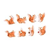 Toddmomy 2 Sätze Miniatur-eichhörnchen- Cute Decor Bastelzeug Schöafzimmerdeko Dekorationen Gartenverzierung Kinderspielzeug Landschaft Schmuck Miniatur-harzdekoration 8 Stücke * 2