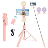 Selfie Stick, 180 cm Handy Stativ für Smartphones mit Faltbar und Drehbar 360°,Hochfeste Beine und ausziehbarer Rohrstativständer, Handy Stativ Ständer passend für iPhone/Samsung S22/Kamera