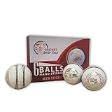 DANIAL SPORTS T20 Cricket Ball 156 g, Weiß Farbe, 6 Bälle Pack