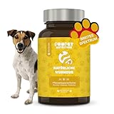 Wurmkur Hund. Entwurmungsmittel für Hunde. 120 Tabletten. Probiotika Hund + B-Vitamine. 100% Natürliches Wurmmittel. Pflanzliche Wurmkur-Alternative bei Wurmbefall. Beseitigt und Verhindert Würmer