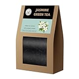 HANFANGLING Jasmin Grüner Tee,Natürliches Loses Blatt,Kurbelt den Stoffwechsel An,Baut Angst und Stress Ab,Reguliert den Blutzucker,Fördert die Verdauung und Frischer Atem,Geschenktee
