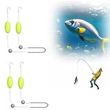 2 Stück Double-Hook Reverse Bottom Rig, Angel Haken, Doppelhaken-Rigg Für Den Umgekehrten Boden, Anti-Tangle-Angelhaken, Haken-Beständiger Split-Haken, Angeln Köder Für Anfänger(No. 4 Hook)