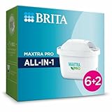 Packung mit 6 Wasserfiltern + 2 gratis BRITA MAXTRA PRO All-in-1