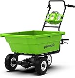 Greenworks G40GC Selbstfahrender Akku Gartenwagen, 100 kg Tragkraft, 106 L, komfortable Kippfunktion, Elektro Schubkarre OHNE 40V Akku & Ladegerät, 3 Jahre Garantie