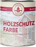 Bamberger Farbwerke Matt Holzschutzfarbe Wetterschutzfarbe Holzfarbe für Außen (750ml, Graphitgrau)