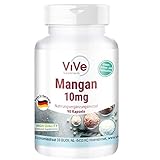 Mangan 10 mg - 90 Kapseln - Hochdosiert - Essentielles Spurenelement - Vegan | Qualität aus Deutschland von ViVe Supplements