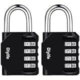 2 Pack Zahlenschlösser Vorhängeschloss 4-Stelliges, Diyife® Kombinationsschloss, Wetterfestes Metall & Plated Steel Combination Lock für Schule, Gym Locker, Garage, Gatter, Hasp Cabinet & Storage