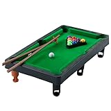 1Set Mini Tabletop Pool Set Sittle Small Billiards -Spiel umfasst Spielbälle, Sticks und Dreiecks -Rack -Reisefreundliche Büroschreiberspiele für die ganze Familie.